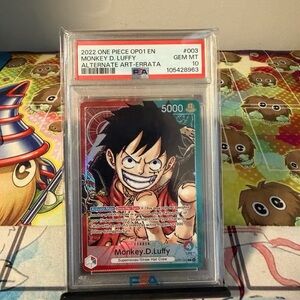 Onepiece Luffy Trading Card - Red and Black